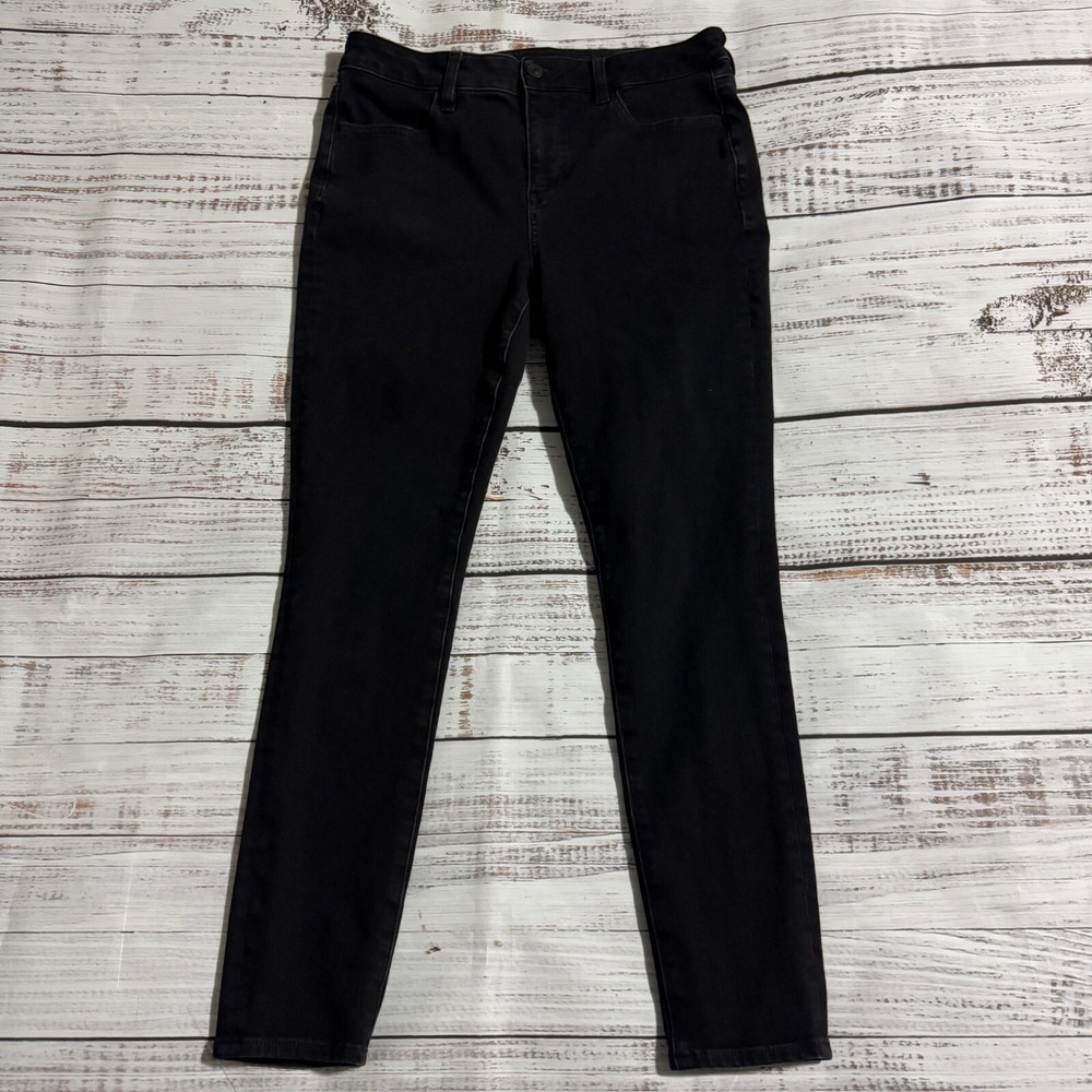 American Eagle AE High Rise Jeggings Black Women's 10 (Fits 31x27)